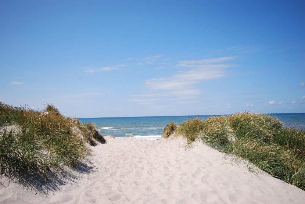 Der Strand in der Nähe von Luxusferienhaus Nr. 613.