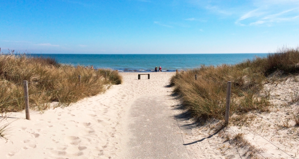 Der Strand in der Nähe von Luxusferienhaus Nr. 626.