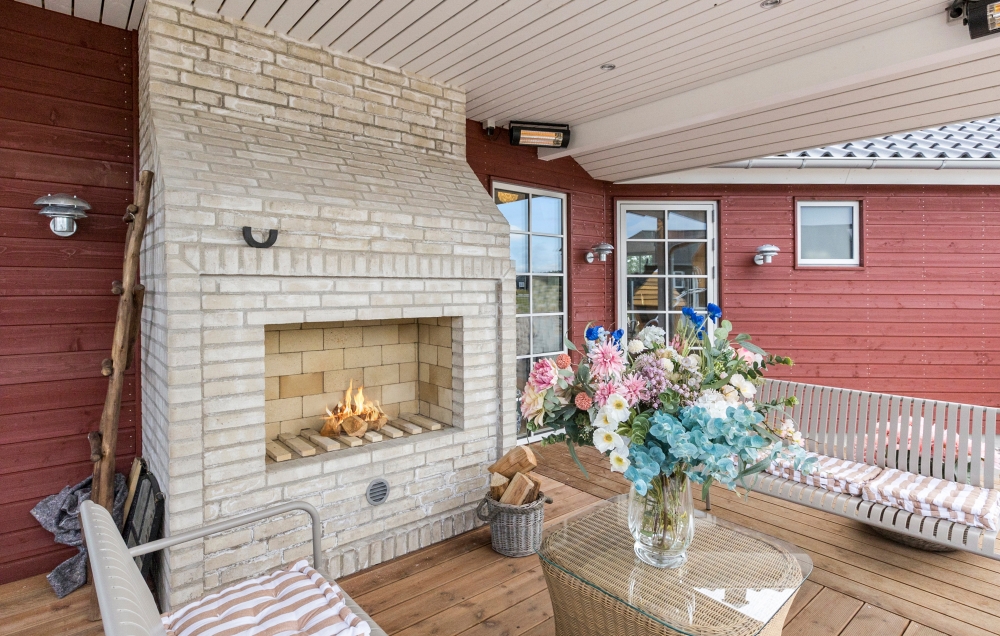 Genießen Sie einen Grillabend auf der Terrasse des Luxusferienhauses Nr. 629 in Südjütland