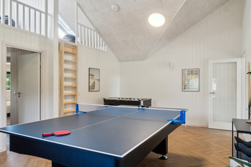 Das Luxusferienhaus 640 für 14 Personen hat einen großen Aktivitätsraum mit u. a. Billard und Darts