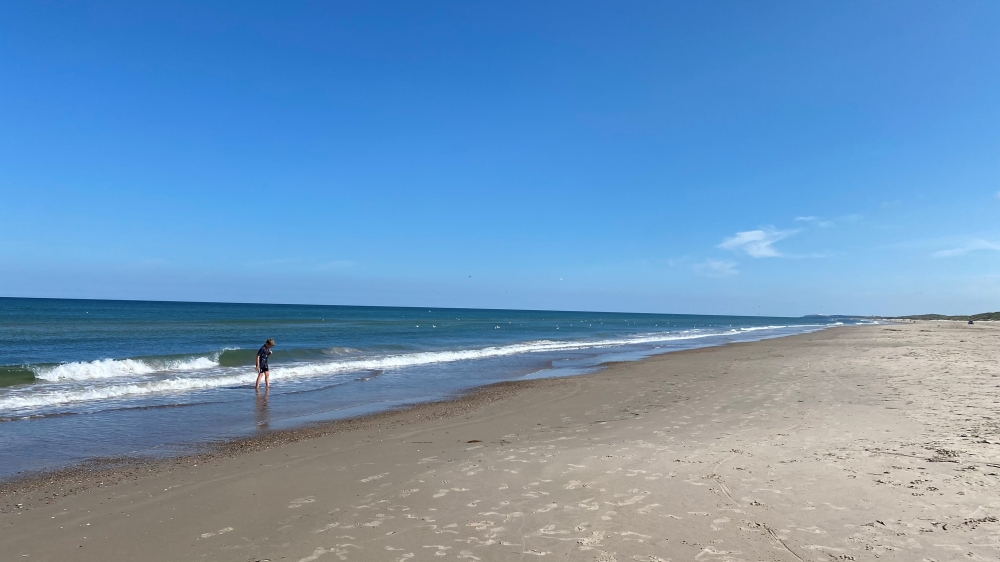 Der Strand in der Nähe von Luxusferienhaus Nr. 651.