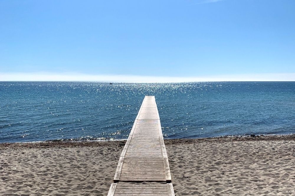 Der Strand in der Nähe von Luxusferienhaus Nr. 657.