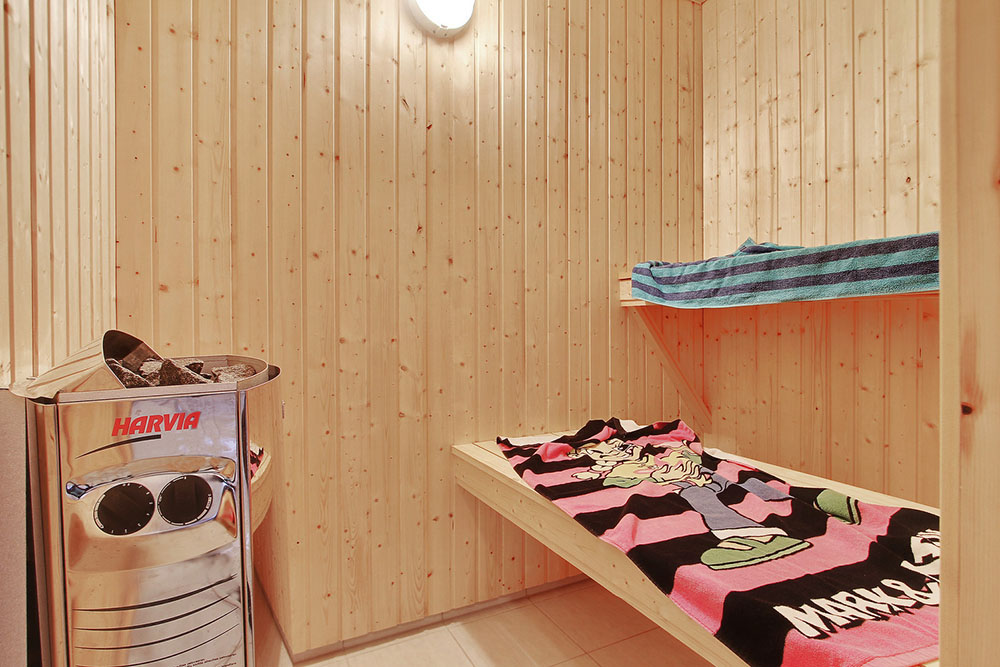 Nach einem langen Spaziergang können sich die Gäste in der Sauna gut durchwärmen lassen