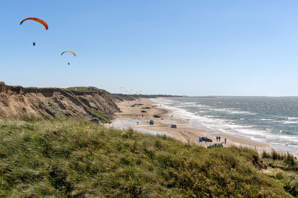 Der herrliche Strand in der Nähe von Luxusferienhaus Nr. 194 bei Nordjütland.