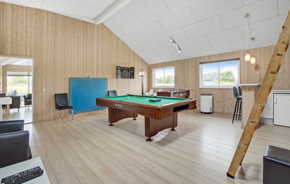 Das Luxusferienhaus 271 für 14 Personen hat einen großen Aktivitätsraum mit u. a. Billard und Darts
