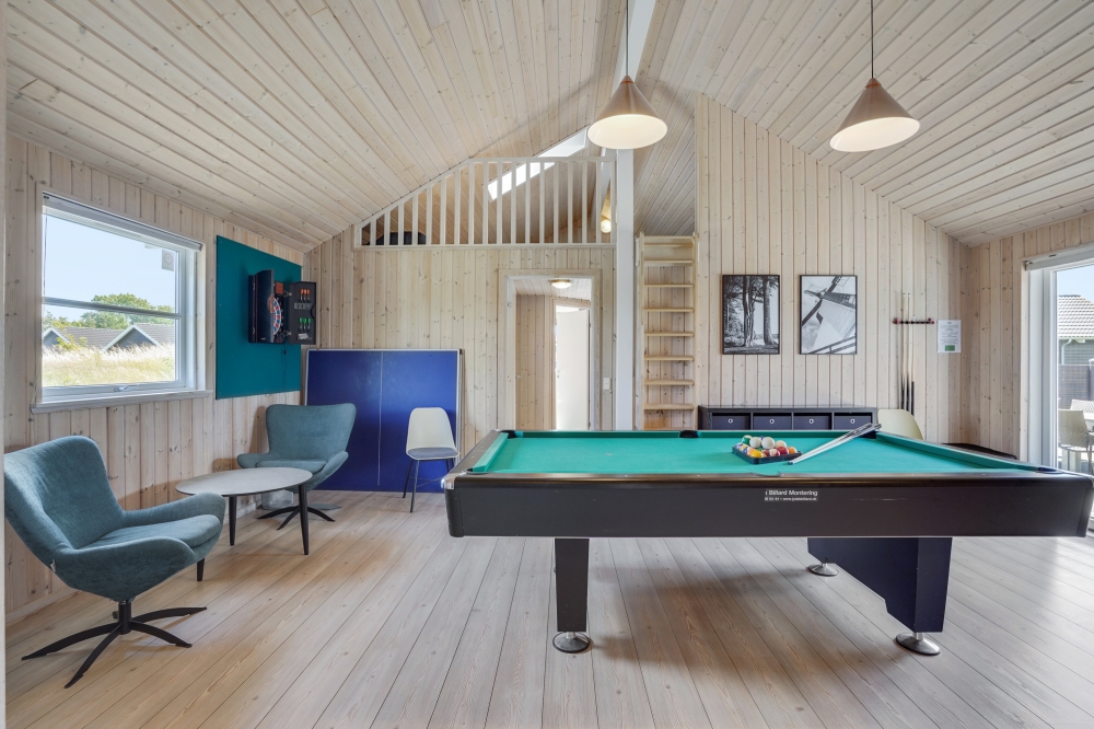 Das Luxusferienhaus 246 für 16 Personen hat einen großen Aktivitätsraum mit u. a. Billard und Darts