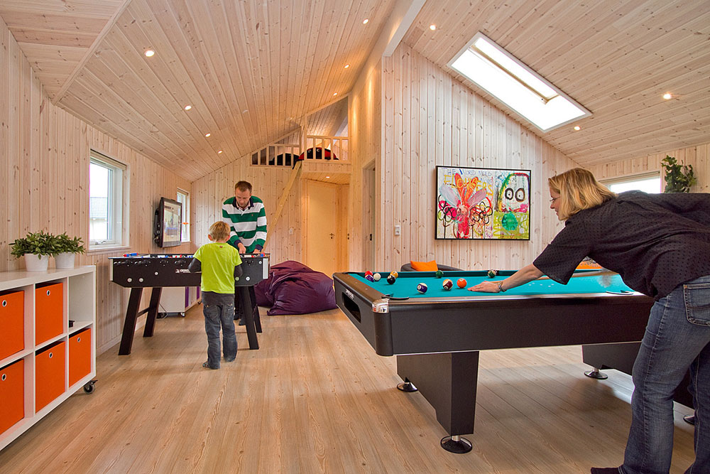 Für die Unterhaltung der ganzen Familie ist mit Billard/Tischtennis, Tischfußball und Dart im Aktivitätenraum gesorgt