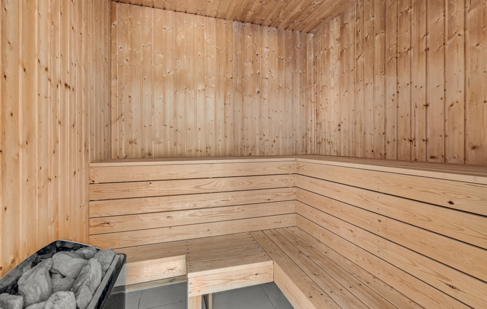 Es ist schön sich nach einem spannenden Urlaubstag in der Sauna zu entspannen