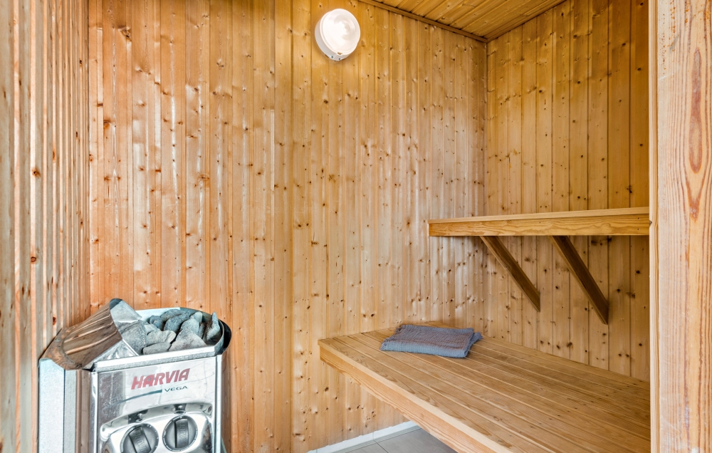 Genießen Sie die heiße Sauna im Luxusferienhaus Nr. 294 für 18 Personen