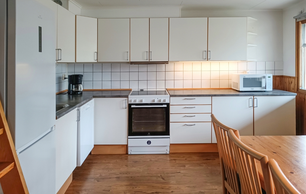 Die Küche in dem Luxusferienhaus Nr. 126 ist so gut ausgestattet, dass man problemlos Mahlzeiten für 12 Personen zubereiten kann.