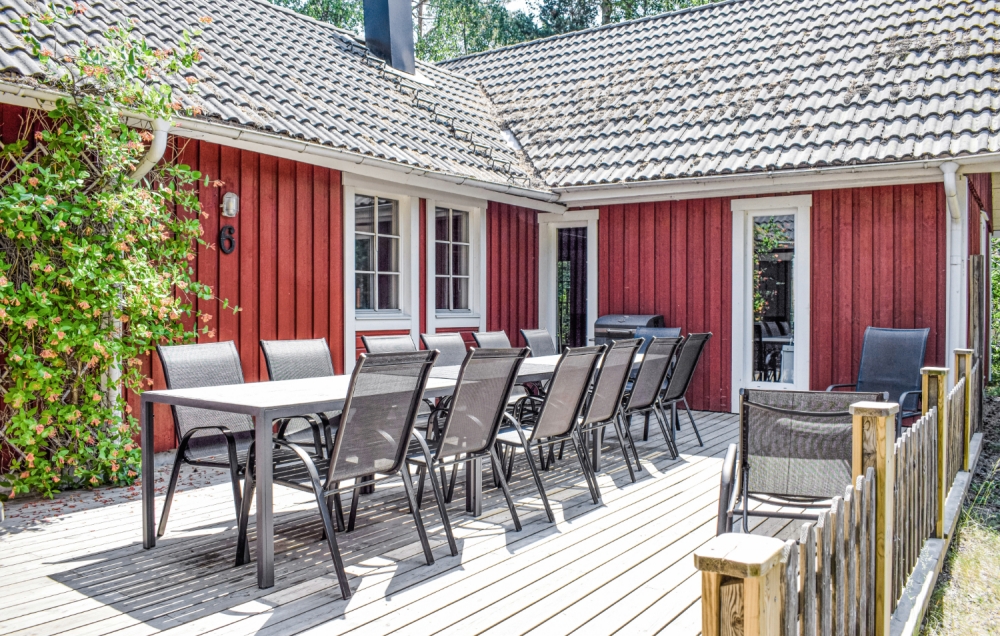 Das Luxusferienhaus Nr. 84 hat eine tolle Terrasse, die mit hochwertigen Gartenmöbeln für 18 Personen ausgestattet ist.