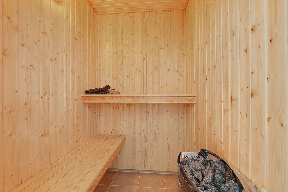In der Sauna des Hauses wird es einem an kalten Tagen so richtig warm ums Herz
