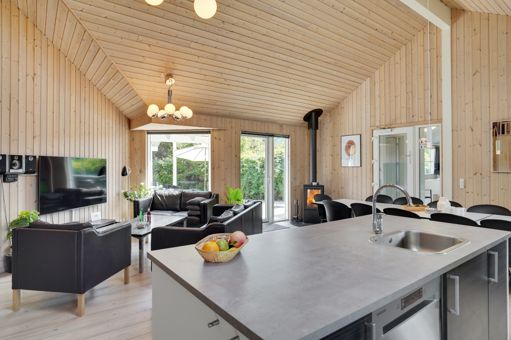 Die Couchecke im Luxusferienhaus Nr. 277 in Nordseeland.