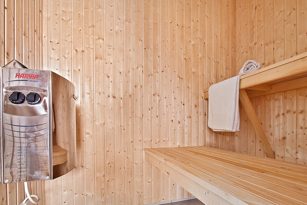 In der Sauna des Hauses wird es einem an kalten Tagen so richtig warm ums Herz