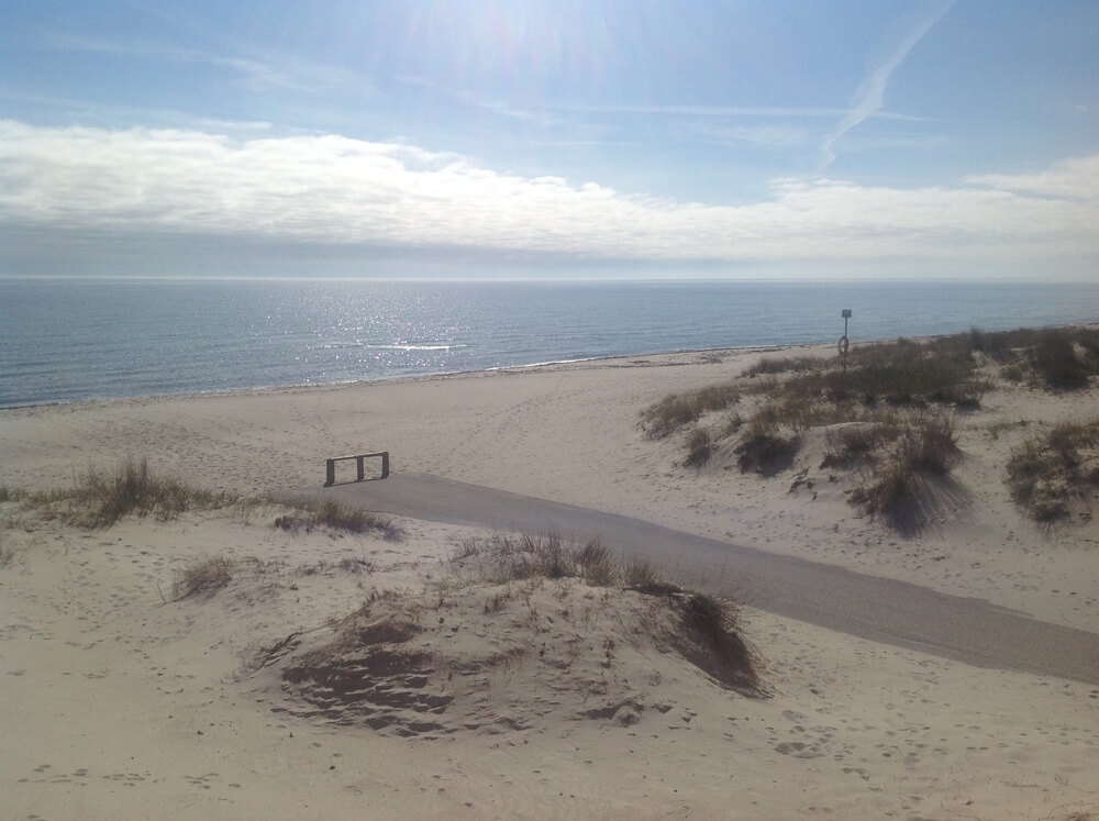 Der herrliche Strand in der Nähe von Luxusferienhaus Nr. 177 bei Lolland/Falster/Mön.