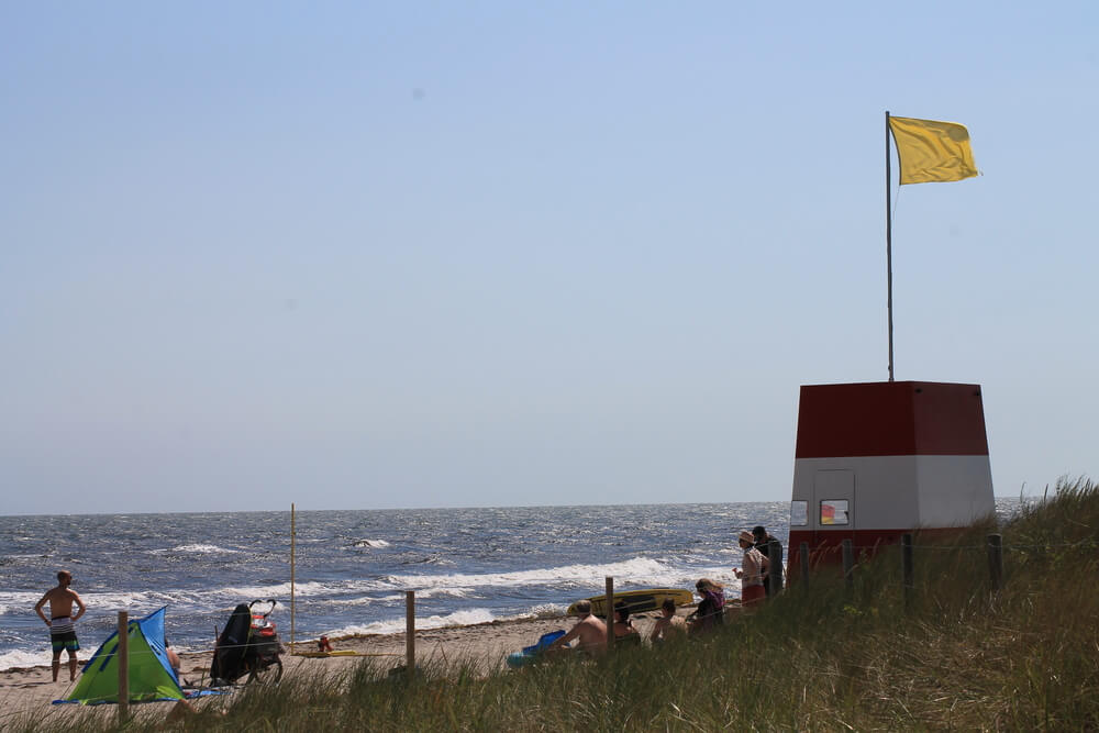 Der Strand in der Nähe von Luxusferienhaus Nr. 305.